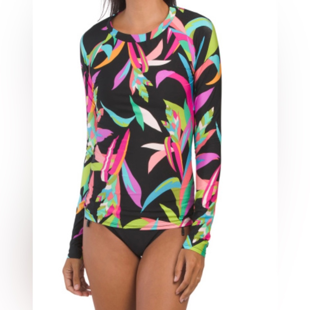 Trina Turk SPF 50 Birds if Paradise Swim Shirt